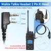 SAMCOM Walkie Talkies Earpiece with Mic PTT 2 Pin Transparent Acoustic Tube K Head Headset Surveillance Covert Air Tube Ear Piece Compatible Radios, 6 Packs view 4