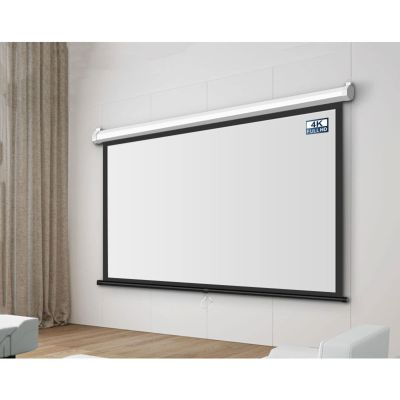 4K/3D Full-HD Projection-Screen 60-Inch 4:3 Movie Screen, Projector Screen Winkle-Free, for Wall or Ceiling Mounting