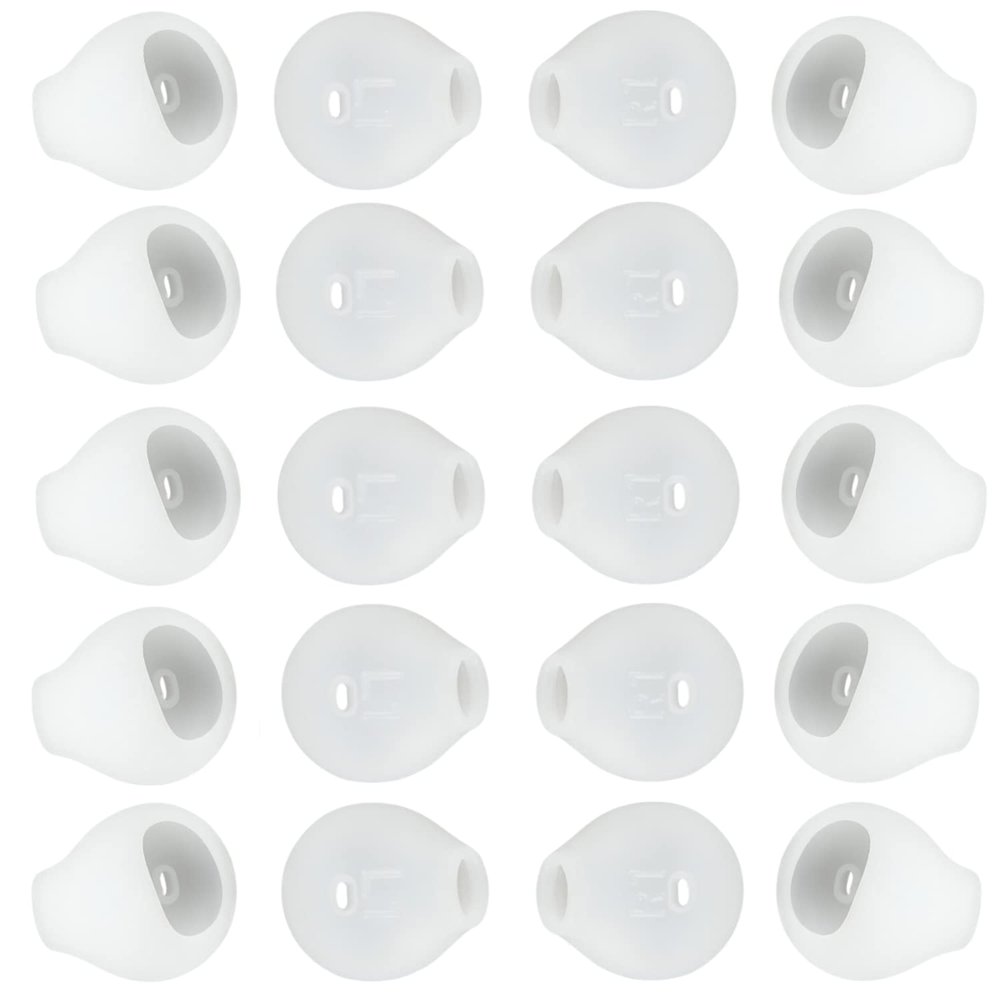 10 Pairs Earbud Covers Silicone Tips Replacement Ear Gels Buds Compatible with Samsung Galaxy Note 5/Note 7/s7/s6/s6 Edge/Level U Earbuds,White