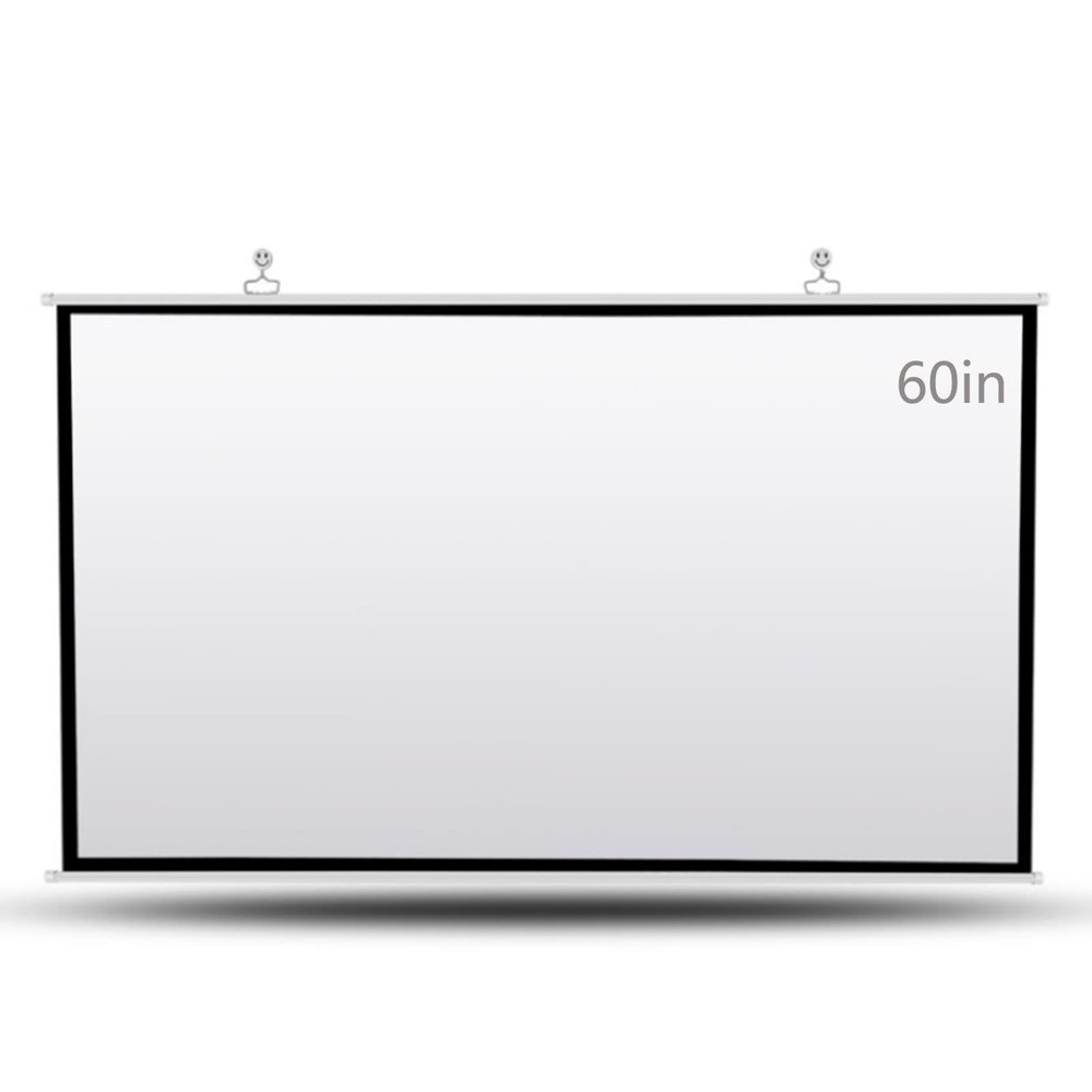 60" Projection Screen Foldable Wrinkle-Free Projector Screen 16:9/4:3 HD Outdoor Projection Movies Screen, for School Theatre Cinema Home (Size : 60in 4:3)