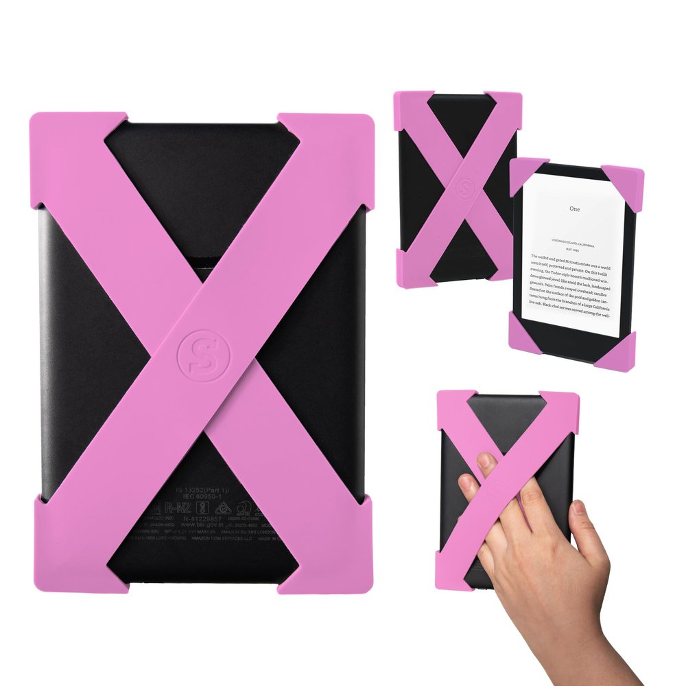 Strapsicle Silicone Hand Strap  Kindle Basic Gen 11 & 12, Kobo Nia  Small  2-Pack  Candy Pink  Comfy Alternative to Case or Cover
