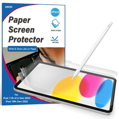 2 Pack Paper Screen Protector for iPad A16 11th Gen 2025/10th Generation 2022(10.9 Inch), Matte PET Film for iPad 11"/10.9-inch, Write and Draw Like on Paper, Anti-Glare & Anti-Scratch