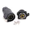 XHE28 5Pin Square Panel Mount Connector Plug Socket Waterproof IP67 LED Light Power Cable Wire Connector Aviation Medical Power Cable Industrial Equipment Connector (5Pin) view 1
