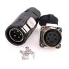 XHE28 5Pin Square Panel Mount Connector Plug Socket Waterproof IP67 LED Light Power Cable Wire Connector Aviation Medical Power Cable Industrial Equipment Connector (5Pin) view 2