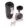 XHE28 5Pin Square Panel Mount Connector Plug Socket Waterproof IP67 LED Light Power Cable Wire Connector Aviation Medical Power Cable Industrial Equipment Connector (5Pin) view 3
