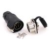 XHE28 5Pin Square Panel Mount Connector Plug Socket Waterproof IP67 LED Light Power Cable Wire Connector Aviation Medical Power Cable Industrial Equipment Connector (5Pin) view 4