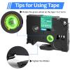 USUPERINK 2PK Compatible for Brother P-Touch Label Maker Tape TZe-735 TZ-735 TZe735 TZ735 White on Green 12mm 1/2 inch 0.47'' x 26.2ft Laminated TZe TZ Label Tape for PT-D200 PT-D200G D210 1090 view 2