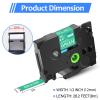 USUPERINK 2PK Compatible for Brother P-Touch Label Maker Tape TZe-735 TZ-735 TZe735 TZ735 White on Green 12mm 1/2 inch 0.47'' x 26.2ft Laminated TZe TZ Label Tape for PT-D200 PT-D200G D210 1090 view 3