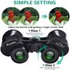 10x50 Powerful Binoculars for Adults with Low Light Night Vision, Large Eyepiece, 10 Seconds Quick Focus, Waterproof Wide Angle Compact-Binoculars-for-Adults-Bird-Watching, Hunting, Concerts view 3