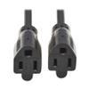 Tripp Lite Power Cord Y-Splitter, 18 inches / 45.7 Centimeters, C14 to 2X NEMA 5-15R Outlets, 13 Amps 125V, Manufacturer's Warranty (P002-18N-2R) view 3