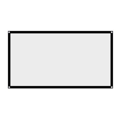 16 : 9 Projection Screen, Foldable Portable Projector Movies Screens for Home Theater Outdoor Indoor White Projector Curtain Projection Screen Designed with Black Edging and Hanging Holes(60 inches)
