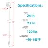 120lb Heavy Duty Zip Ties 24 inch,WLEAD 50PCS Cable Ties Strong Tensile Strength,Outdoor UV Resistant,Self-locking Industrial Durable Premium Cable Tie Assorted Size (Black,24 inch x 0.3 inch) view 2