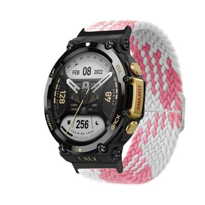 TryBest Sport Strap Compatible with Amazfit T-Rex 2,Replacement Soft Sport Stap Breathable Woven Stretch Elastics Wristband Adjustable 5.5-8.0 inch for Women Men