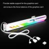 ASHATA 5V Colorful RGB Graphics Card GPU Brace, 3 Pin GT8 Dragon Scale Graphics Card Bracket, Video Card GPU Brace Support for Gaming Work, Scale Crystal Light Strip view 3