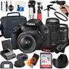 Canon EOS 2000D / Rebel T7 DSLR Camera with 18-55mm + 75-300mm Lens + SanDisk 32GB Card + Tripod + Case + MegaAccessory Bundle (22pc Bundle) (Renewed) view 1