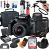 Canon EOS 4000D / Rebel T100 DSLR Camera with 18-55mm + 75-300mm Lens + SanDisk 32GB Card + Tripod + Case + MegaAccessory Bundle (22pc Bundle) (Renewed) view 1