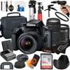 Canon EOS 4000D / Rebel T100 DSLR Camera with 18-55mm + 75-300mm Lens + SanDisk 64GB Card + Tripod + Case + MegaAccessory Bundle (22pc Bundle) (Renewed) view 1