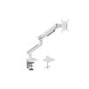 Amer Mounts - Single Monitor Clamp Grommet Mount with Articulating Arm [Arctic Edition] - Supports 17" - 32" Standard LCD Flat Screen Display - HYDRA1A view 1