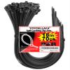 200lb Zip Ties Heavy Duty 18 Inch 70pcs, Large Black Cable Tie, Thick Heat Resistant Zipties, Big Wide Wire Ties, Industrial Tie Wraps for Outdoor Use view 1