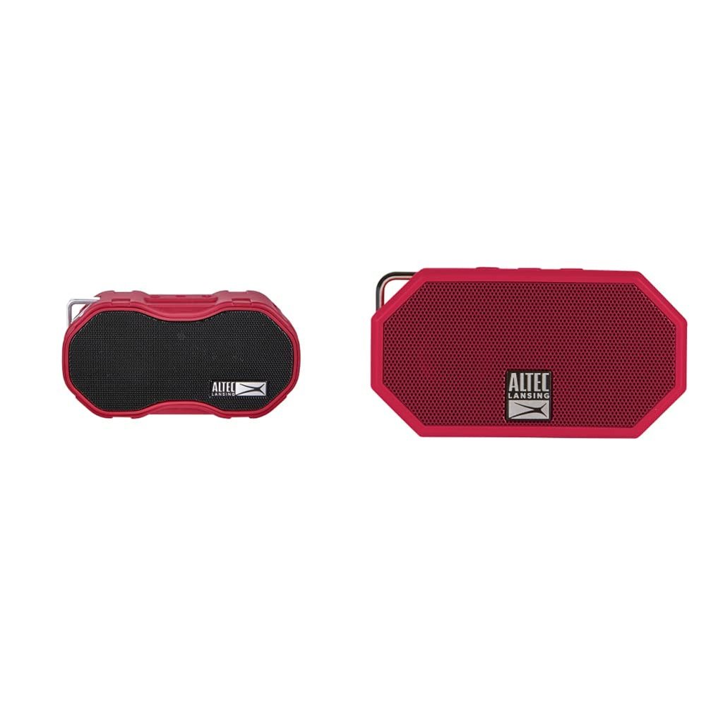 Altec Lansing Waterproof Bluetooth Speakers Bundle - Baby Boom XL & Mini H2O (Red)