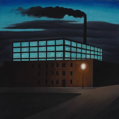 Hoboken Factory : 1932 : George Copeland Ault : Archival Quality Art Print