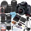 Canon EOS 4000D / T100 DSLR Camera with EF-S 18-55mm + 75-300mm Lens, SanDisk 64GB Memory Card, Tripod, Flash, Backpack + ZeeTech Accessory Bundle (Renewed) view 1