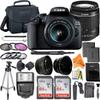 Canon EOS 2000D / Rebel T7 Digital SLR Camera 24.1MP with 18-55mm Zoom Lens + ZeeTech Accessory Bundle, 2 Pack SanDisk 64GB Memory Card, Telephoto and Wideangle Lenses, Flash, Tripod (Renewed) view 1