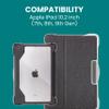 Brenthaven Edge Folio Case with Stand for iPad 9th, 8th, and 7th Generation (10.2-inch) - Durable, Versatile, Secure and Drop Tested for Commercial, Business, Office, School or Personal Use - Gray view 2