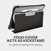 Brenthaven Edge Folio Case with Stand for iPad 9th, 8th, and 7th Generation (10.2-inch) - Durable, Versatile, Secure and Drop Tested for Commercial, Business, Office, School or Personal Use - Gray view 3