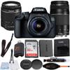 Canon EOS 4000D / Rebel T100 DSLR Camera 18-55mm & 75-300mm Dual Lens + ZeeTech Accessory Bundle with SanDisk 32GB Memory Card and Cleaning Starter Kit, High Speed Memory Card Reader (Renewed) view 1