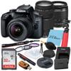 Canon EOS 4000D / Rebel T100 DSLR Camera 18-55mm + 75-300mm Zoom Lens, SanDisk 32GB Memory Card, Tripod, 3 Pieces Filter (UV, CPL, FLD), ZeeTech Accessory Bundle (Renewed) view 1