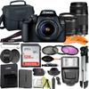 Canon EOS 4000D (Rebel T100) DSLR Camera 18-55mm and 75-300mm Dual Lens with ZeeTech Accessory Bundle, SanDisk 128GB Memory Card, Bag, Tripod, 3 Pieces Filter (UV, CPL, FLD) (Renewed) view 1