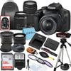 Canon EOS 2000D / Rebel T7 DSLR Camera with EF-S 18-55mm + EF 75-300mm Daul Lens + SanDisk 128GB Memory Card + Tripod + Case + Wideangle Lenses + ZeeTech Accessory Bundle (21pc Bundle) (Renewed) view 1