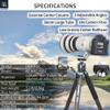 INNOREL 10-Layer Carbon Fiber Compact Tripod KT364C Professional 36mm Tube Heavy Duty Camera Stand for Digital DSLR Video Camcorder with 52mm Low Profile Panoramic Ballhead Center Column Load 30kg view 2