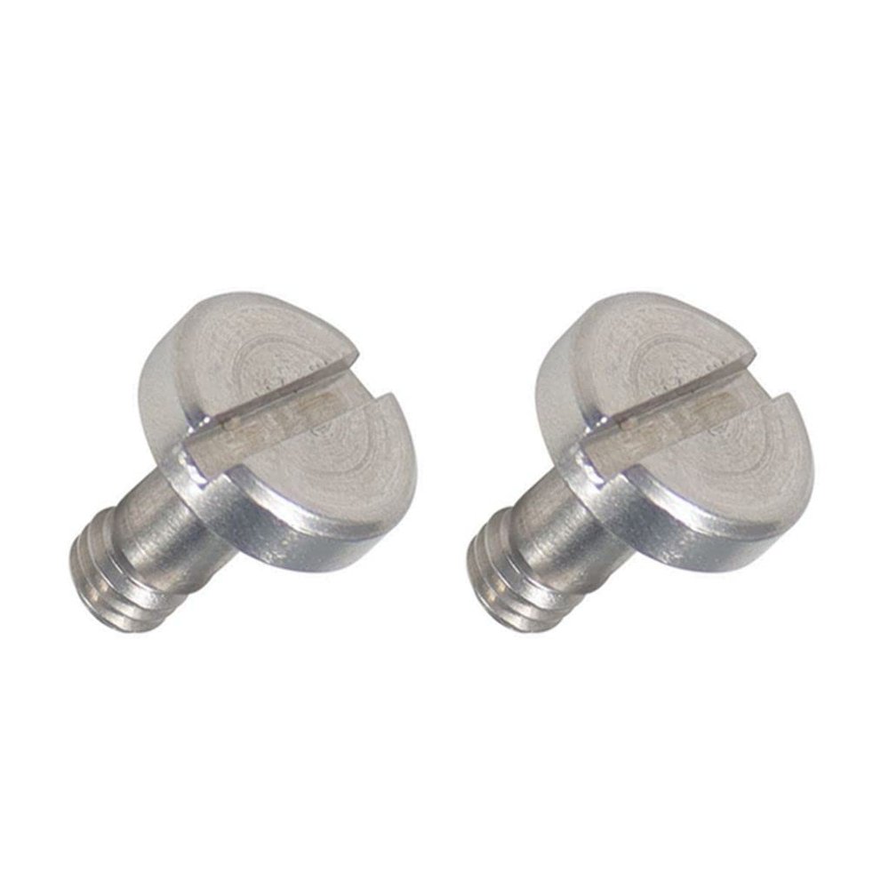 BGNing 2 Pcs M5 Knurled Thumb Screw Threaded 1/4 3/8 Thumbscrew Knobs Adapter Mount High Step Slotted Head Hand Tighten Compatible with GoPro Cameras (2Pcs 1 4 Steel Screw)