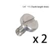 BGNing 2 Pcs M5 Knurled Thumb Screw Threaded 1/4 3/8 Thumbscrew Knobs Adapter Mount High Step Slotted Head Hand Tighten Compatible with GoPro Cameras (2Pcs 1 4 Steel Screw) view 3