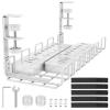 Under Desk Cable Management Tray, L 15.7''W 6.3'' No Drill Steel Desk Cable Organizers, Wire Management Tray Cable Management Rack, Desk Cable Tray Wire Organizer With Desk Cord Organizer view 1