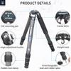 INNOREL KT404C Compact 10-Layer Carbon Fiber Camera Tripod 40mm Big Tube Professional Tripod for Digital DSLR Video Camcorder Heavy Duty Camera Stand Load 77lb/35kg with Center Column view 4
