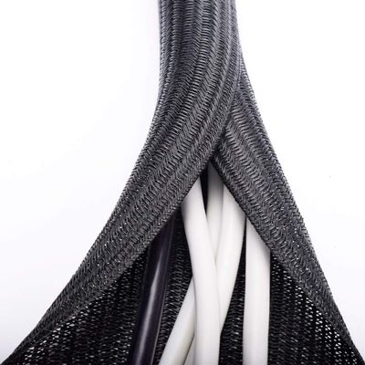 ZhiYo 6.6ft - 1.2 inch Cable Sleeve, Cord Wrap Wire Protector Tubing for Pets, PC Cable Wrap, Computer Cable Management Sleeve - Black