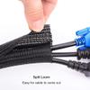 ZhiYo 6.6ft - 1.2 inch Cable Sleeve, Cord Wrap Wire Protector Tubing for Pets, PC Cable Wrap, Computer Cable Management Sleeve - Black view 2