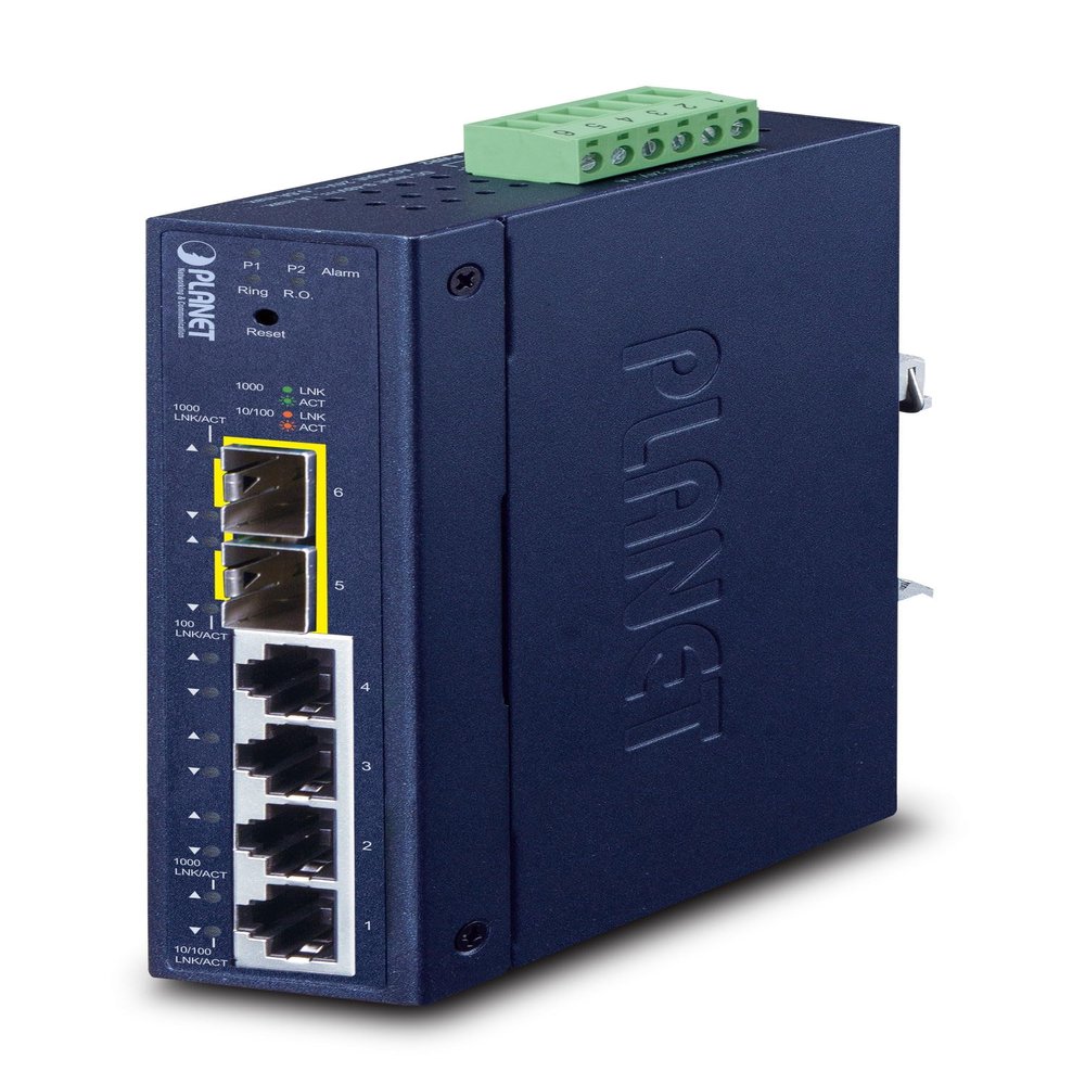 Planet Industrial L2/L4 4-Port 10/100/1000T + 2-Port, W126485970 (10/100/1000T + 2-Port 100/1000X SFP Managed Switch Industrial L2/L4 4-Port, Managed, L2/L4, Gigabit)