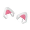 kwmobile Cat Ears for Overear Headphone (Set of 2) - Fits Headbands 1" to 1.5" (2.5cm to 3.8cm) Diameter - White/Dark Pink view 1