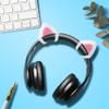 kwmobile Cat Ears for Overear Headphone (Set of 2) - Fits Headbands 1" to 1.5" (2.5cm to 3.8cm) Diameter - White/Dark Pink view 3