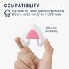 kwmobile Cat Ears for Overear Headphone (Set of 2) - Fits Headbands 1" to 1.5" (2.5cm to 3.8cm) Diameter - White/Dark Pink view 4