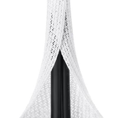 20ft - 3/8 inch White Cable Sleeve, Cable Organizer for Desk PC TV Computer, Wire Protector Cable Wrap Cover, Cord Management for Home Office