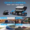 PRUVEEO 360 Degree View 4 Channel Dash Cam Front and Rear Inside Left Right, Dash Camera for Cars, Built-in GPS WiFi Night Vision, 24/7 Recording Parking Mode Monitor, Free 128G Card view 3