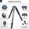 INNOREL KT364C Compact 10-Layer Carbon Fiber Camera Tripod 36mm Big Tube Professional Travel Tripod for Digital DSLR Video Camcorder Heavy Duty Camera Stand Load 66.1lb/30kg with Center Column view 3
