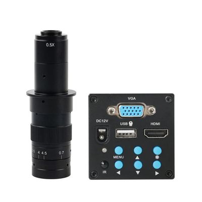 Microscope Kit 1/2" 1080P Video Microscope Camera 100X 130X 180X 200X 300X 500X C Mount Zoom Lens Microscope Lens Adapters (Color : with 180x Lens)