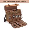 LoDrid Portable Leather Waxed Vintage Bartender Bag for Bar Kits, Bag Only view 4