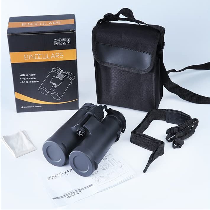 Binoculars 10x42 Long Range HD High Power Telescope Optical Glass Lens Low Light Night Vision for Hunting Sports Scope